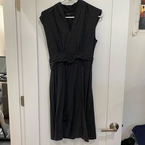 Prana Knit Cap Sleeve Mock Collar dress
